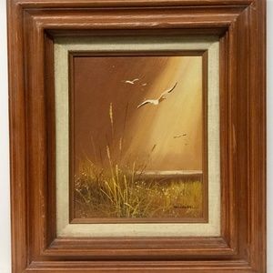 Mid Century Modern Original Oil Painting